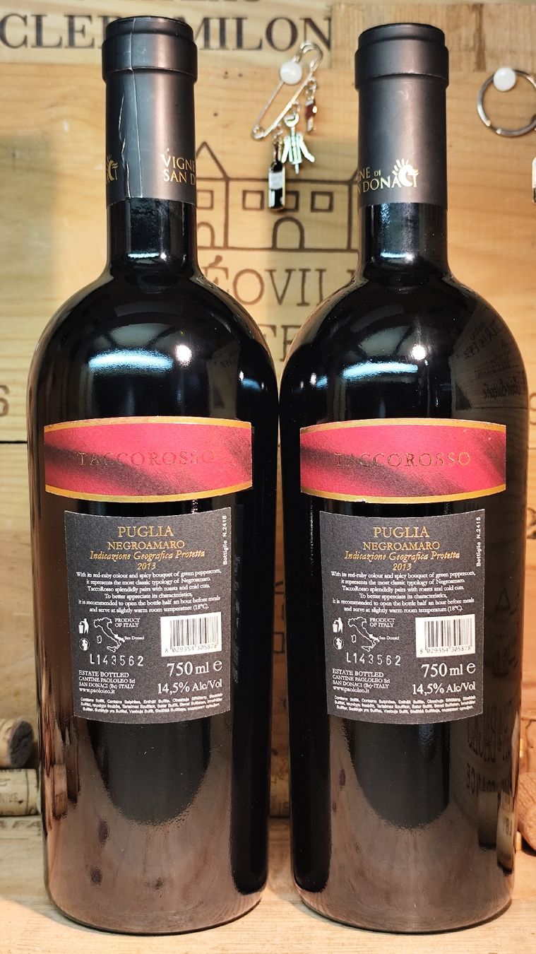 Wein: 2x 2013 San Donaci Negroamaro Puglia – Neu und originalverpackt aus Büsserach von Vintage-vins 2