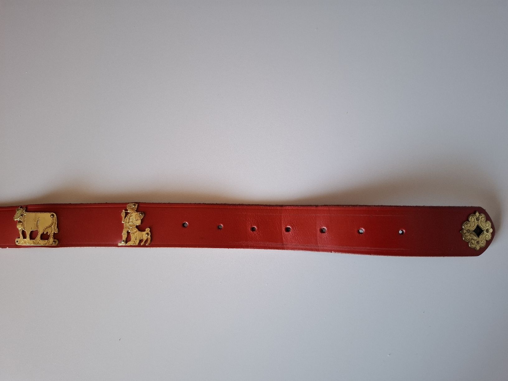 Cinture: Appenzeller Gurt Chüeligurt rot 95 cm – Usato da Ennetbaden venduto da Rosen1 4