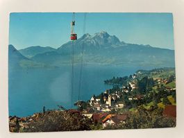 Alte Ansichtskarte Luftseilbahn Weggis-Rigi Kaltbad Pilatus