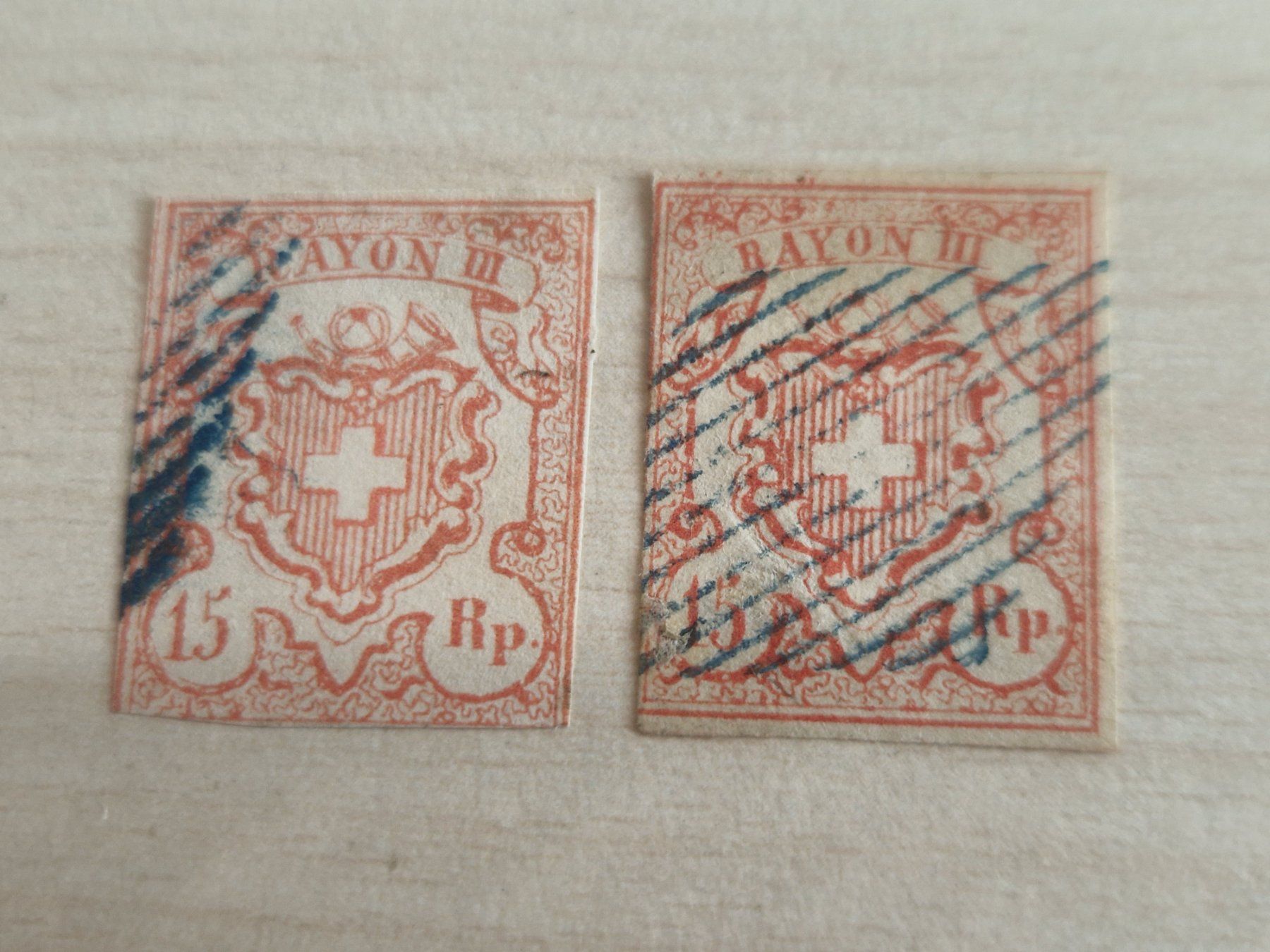 Tutti i francobolli: Rayon 20, 2 St, ab 1.- – Usato da Burgdorf venduto da Glossy01