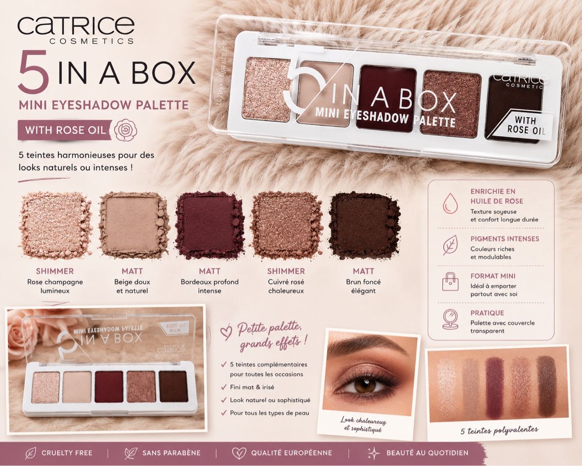 Catrice Maquillage: CATRICE – 5 IN A BOX Mini Eyeshadow Palette – Neuf avec emballage d'origine à Bramois par Inarretable.co