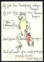 Handgemalt sign. Anton Suchomel: Frosch 