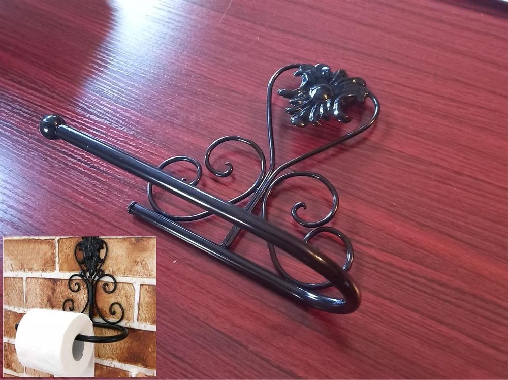 WADORN Bären Toilettenpapierhalter Aus Metall – Mattschwarz, Wandhalterung Für Bad & Küche