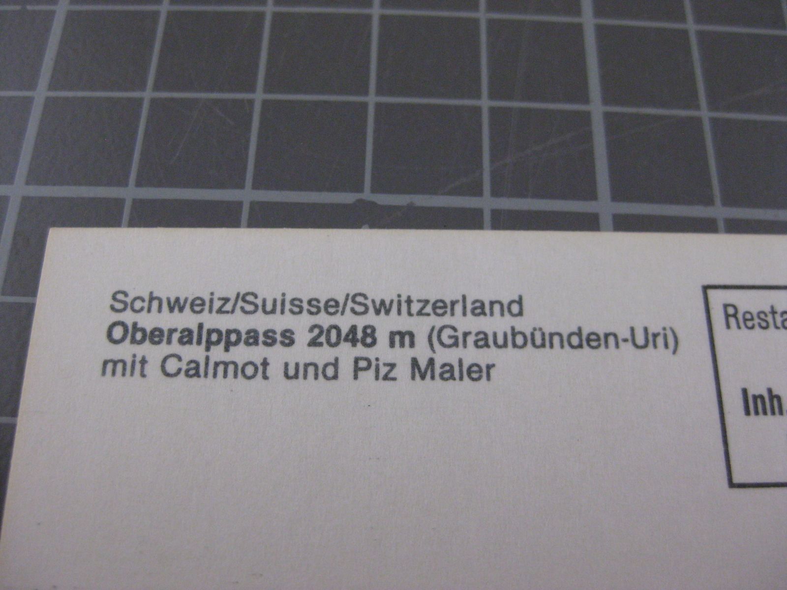 Ansichtskarten: AK Oberalp Passhöhe mit Zug – Gebraucht aus Malters von Marosko 2