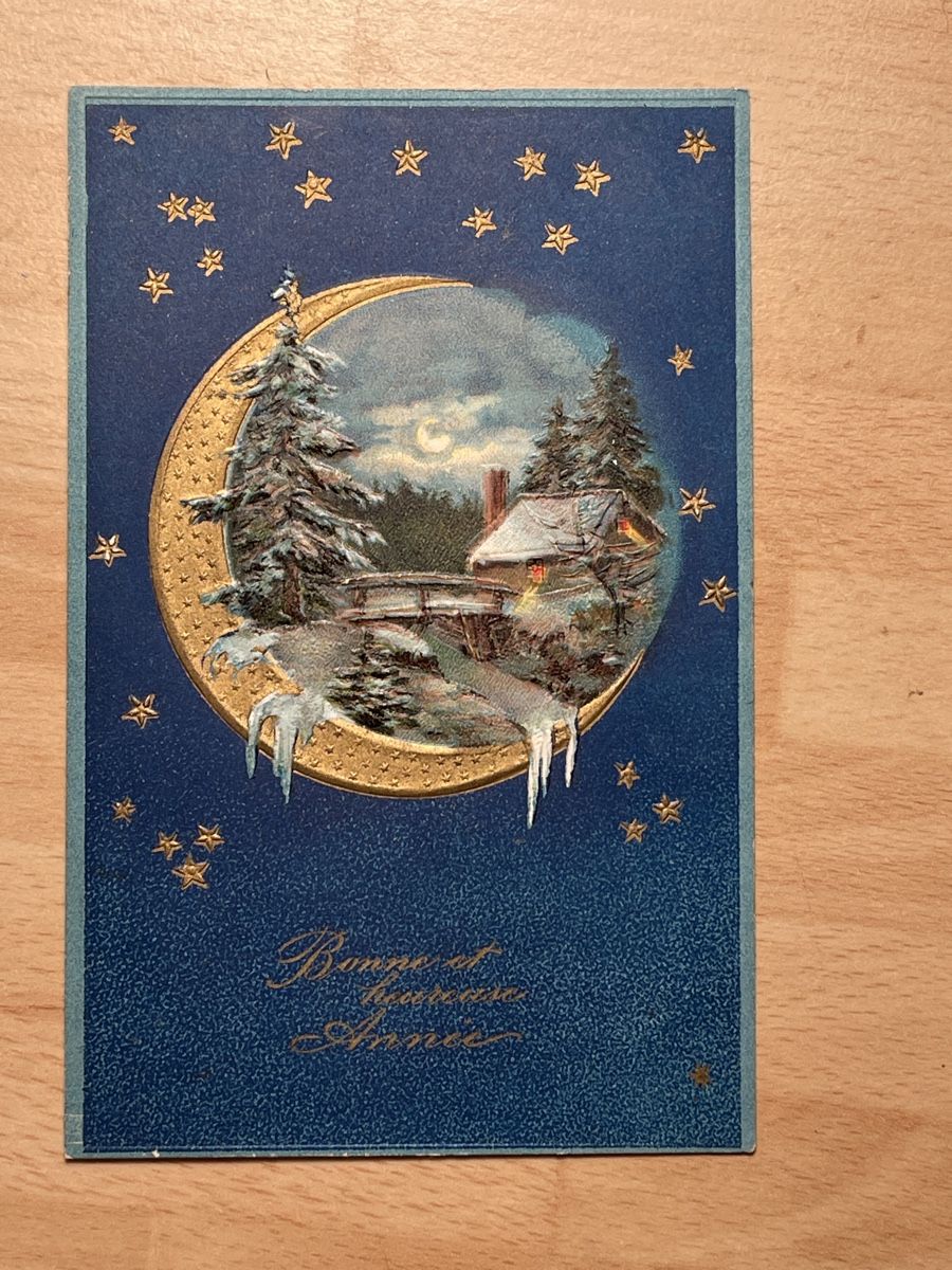 Cartoline postali: Alte Winter Postkarte, Neujahrskarte – Usato da Strengelbach venduto da Aschatan5