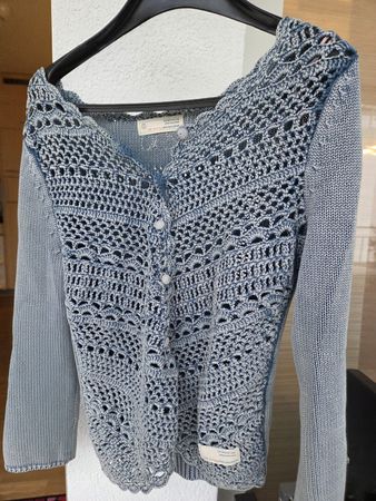 Odd Molly Strickjacke Baumwolle blau Grösse 0 neuwertig