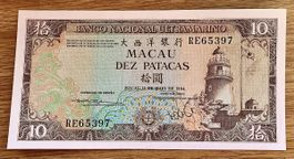 10 Patacas Macau 1984!!! UNC!!!