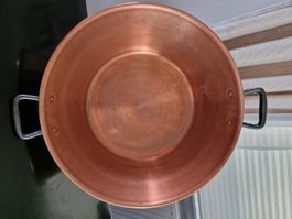 de Buyer Marmeladentopf Kupfer / Kupfertopf mit Eisengriffen