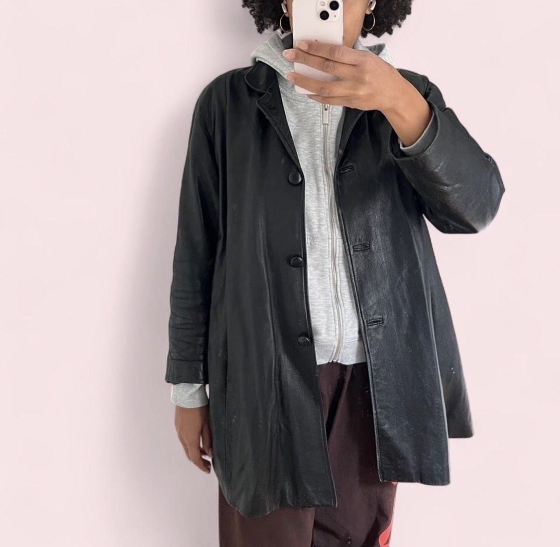 Giacche: Schwarze Vintage Lederjacke – Usato da Zürich venduto da Ivadodo 1
