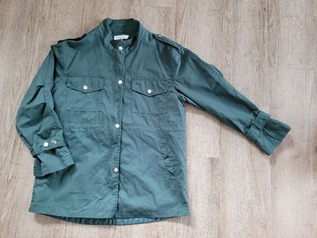dünne Übergangsjacke in XL in Tannengrün