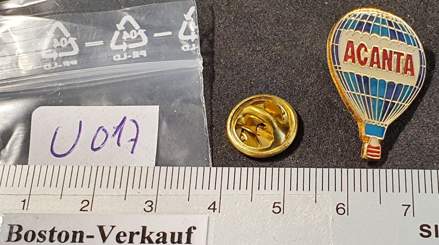 Placchette & Badge: U017 - Pin Ballon ACANTA – Usato da Reinach BL venduto da Boston-Verkauf 1