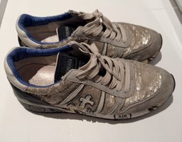 Premiata Sneaker Gr. 39 – Pailletten Grau/Beige