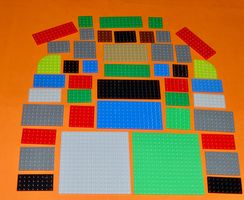Lego/ 44 Platten/Plättchen. Gewaschen. Guter Zustand.