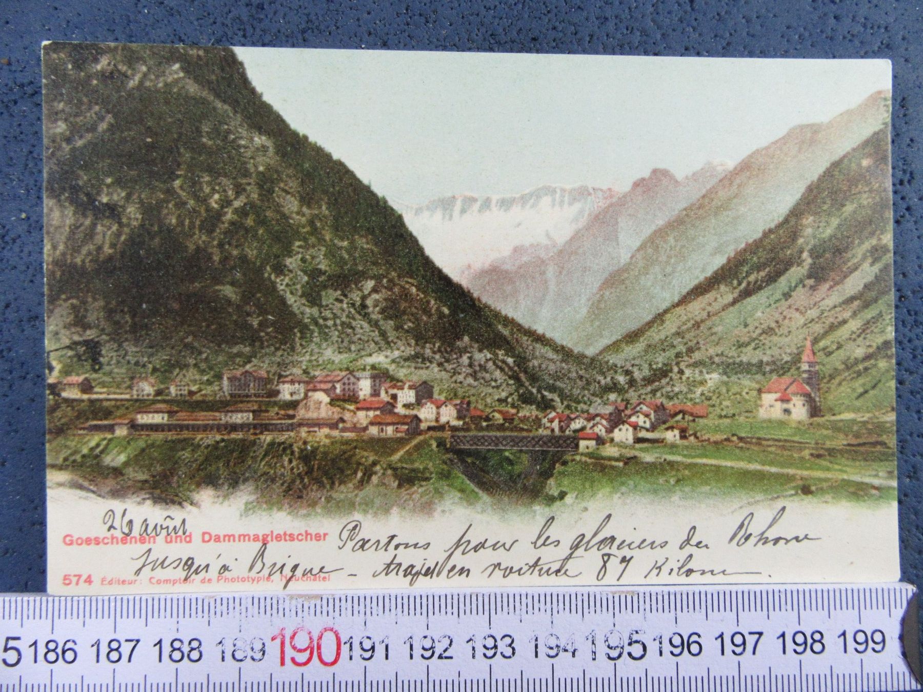 Ansichtskarten: GÖSCHENEN UND DAMMAGLETSCHER URI AK – Gebraucht aus Ettingen von Hausi4711
