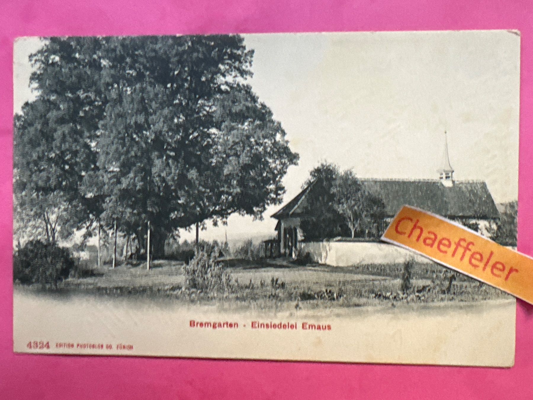 Ansichtskarten: 1924 Bremgarten - Einsiedelei Emaus – Gebraucht aus Zürich von Chaeffeler