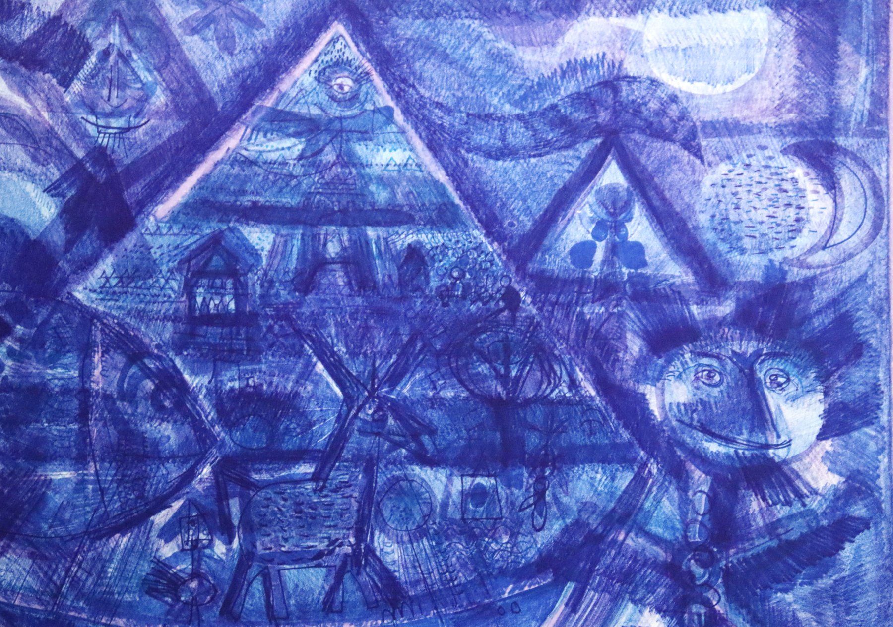 Grafiken & Lithographien: Hans Rudolf Strupler 1935-2015, grosse Farblithographie. – Gebraucht aus Zug von Kunst-Fundgrube 1