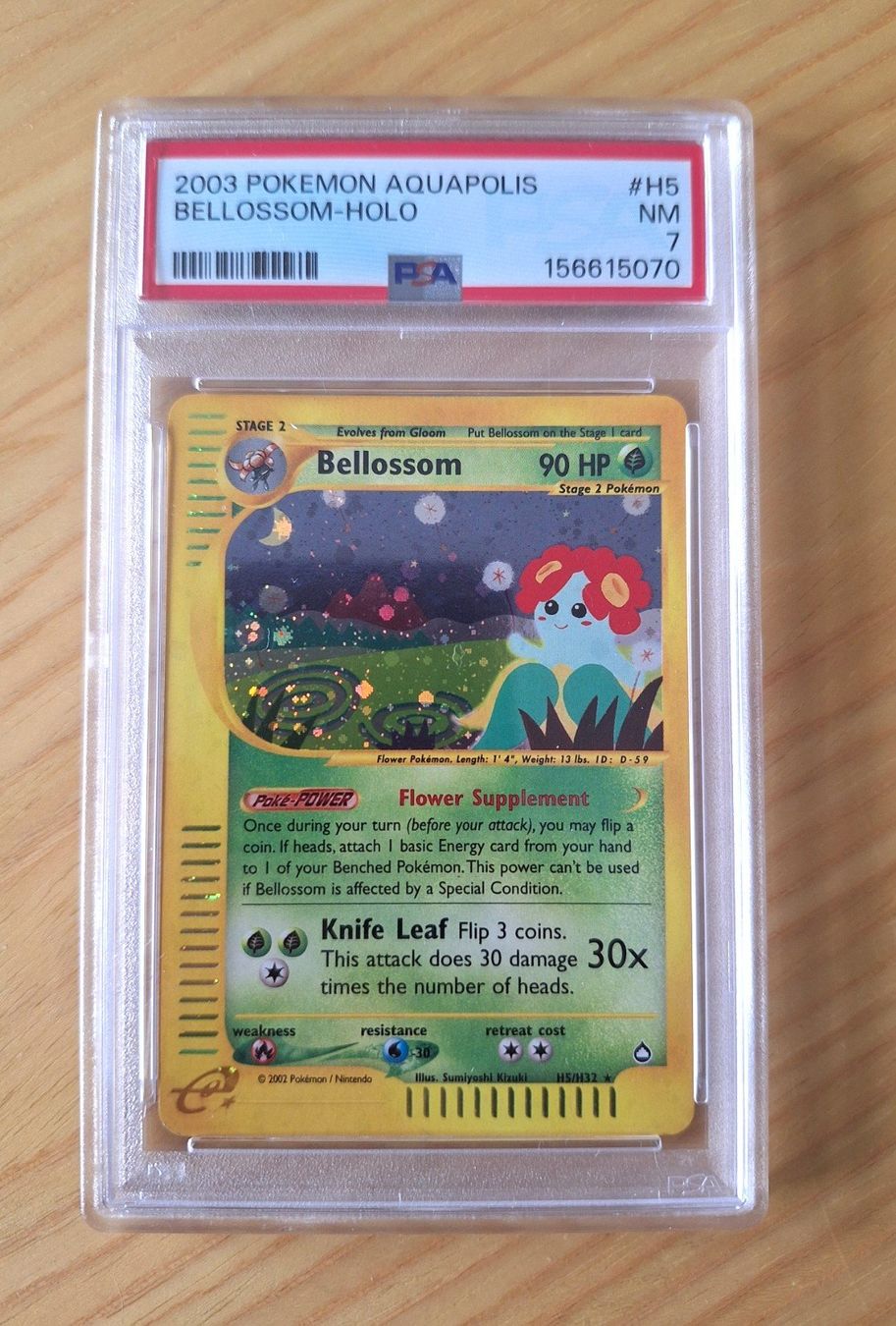 Pokémon Carte collezionabili: Bellossom #H5 Pokemon Aquapolis PSA 7 – Usato da Sugiez venduto da eLCangri90