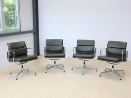 Vitra Eames EA 208 Softpad Bürostühle | Olive Leder