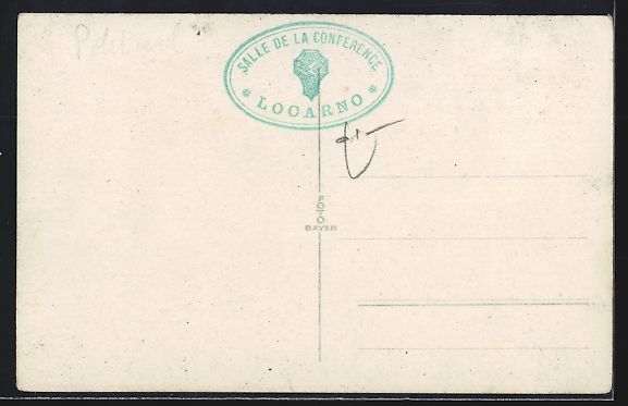 Cartoline postali: AK Locarno, Salle de la Conference – Usato da Berlin venduto da bartko-reher 1