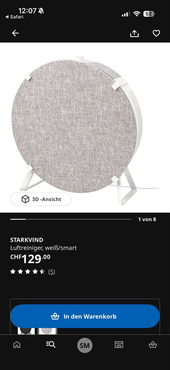 Ikea Luftreiniger: Luftreiniger Ikea Starkvind – Gebraucht aus Winterthur von saram26 3