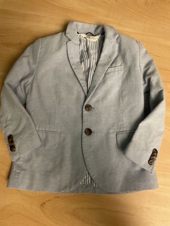 Neuer H&M Blazer Jungen Gr. 92 hellblau gestreift
