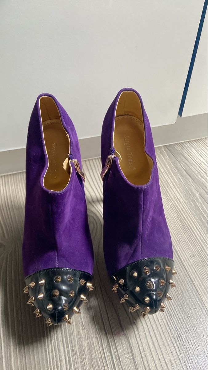 Scarpe da donna: Sergio Todzi  Stiefelette, Gr. 38,, violett VelourKL – Nuovo (secondo la descrizione) da Sirnach venduto da SpeedyGT