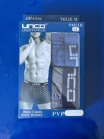 Boxer Herren, UNCO, Grösse XL (2 Stück; dunkelblau und -grau