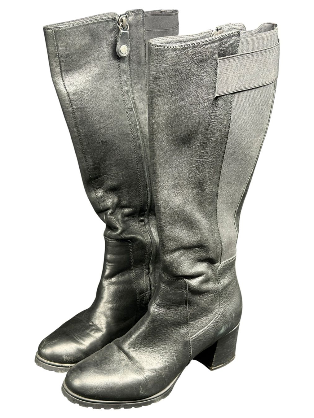 Geox Scarpe da donna: Bottes GEOX en cuir noir - Pointure 38 – Usato da Morges venduto da deco.vintage 3