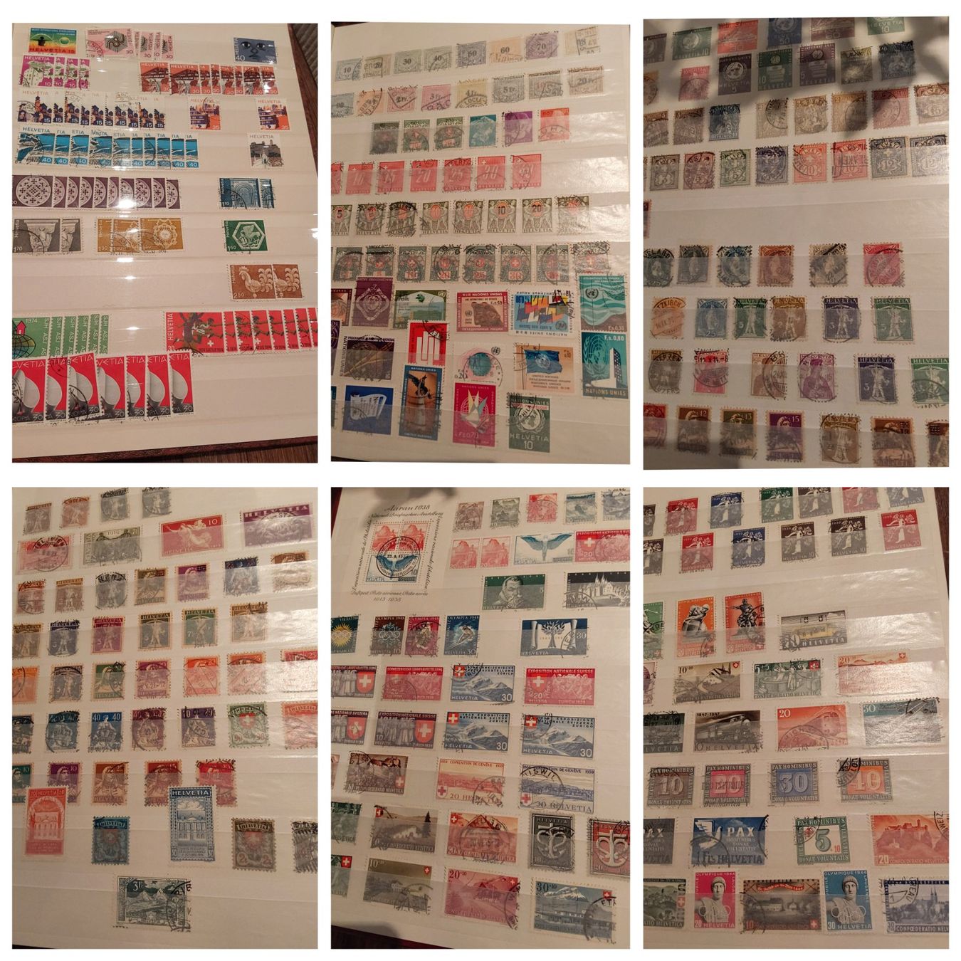 Tutti i francobolli: 6 Stk. CH Briefmarken-/Dublettenalben – Usato da Münchwilen AG venduto da Nesar 3