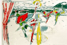 ALOIS CARIGIET (Schweiz, 1902-1985) Eiskunstlauf, 1957