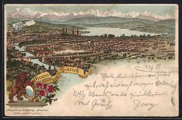 Litho Zürich, Ortsansicht von oben, Pos