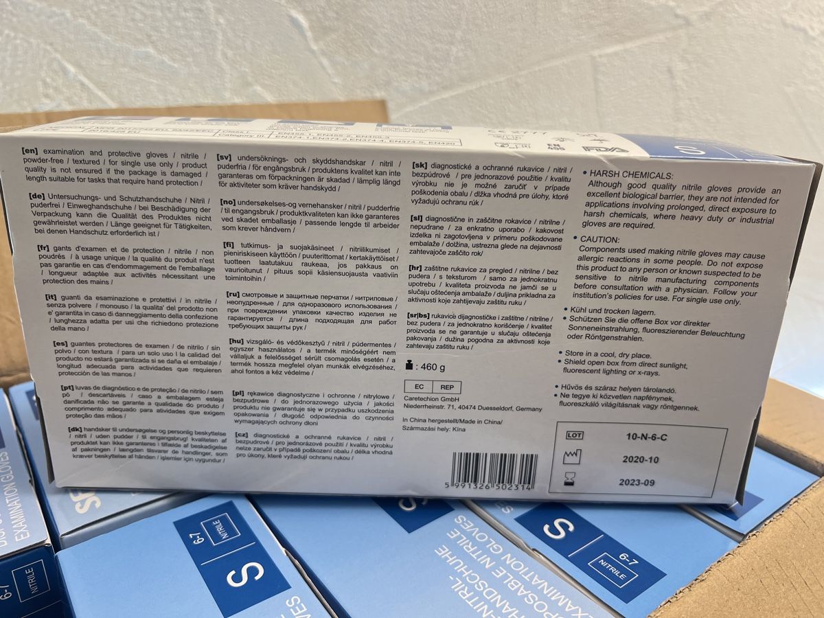 Handschuhe & Handstulpen: SETINO Einmal-Nitril-Prüfhandschuhe S 6-7  – Neu und originalverpackt aus Rotkreuz von Migu2012 2