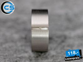 MONOMANIA Ring Symphony Comfort matt Diam. 0.02ct. 8mm Gr.52