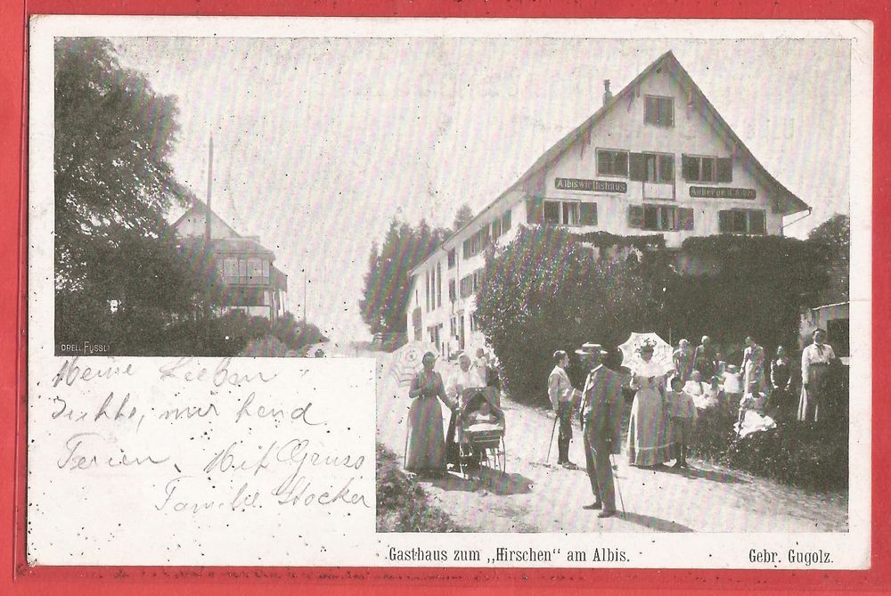 Gasthaus Hirschen Am Albis Zwischen Langnau Und Türlen 1902 | Kaufen ...