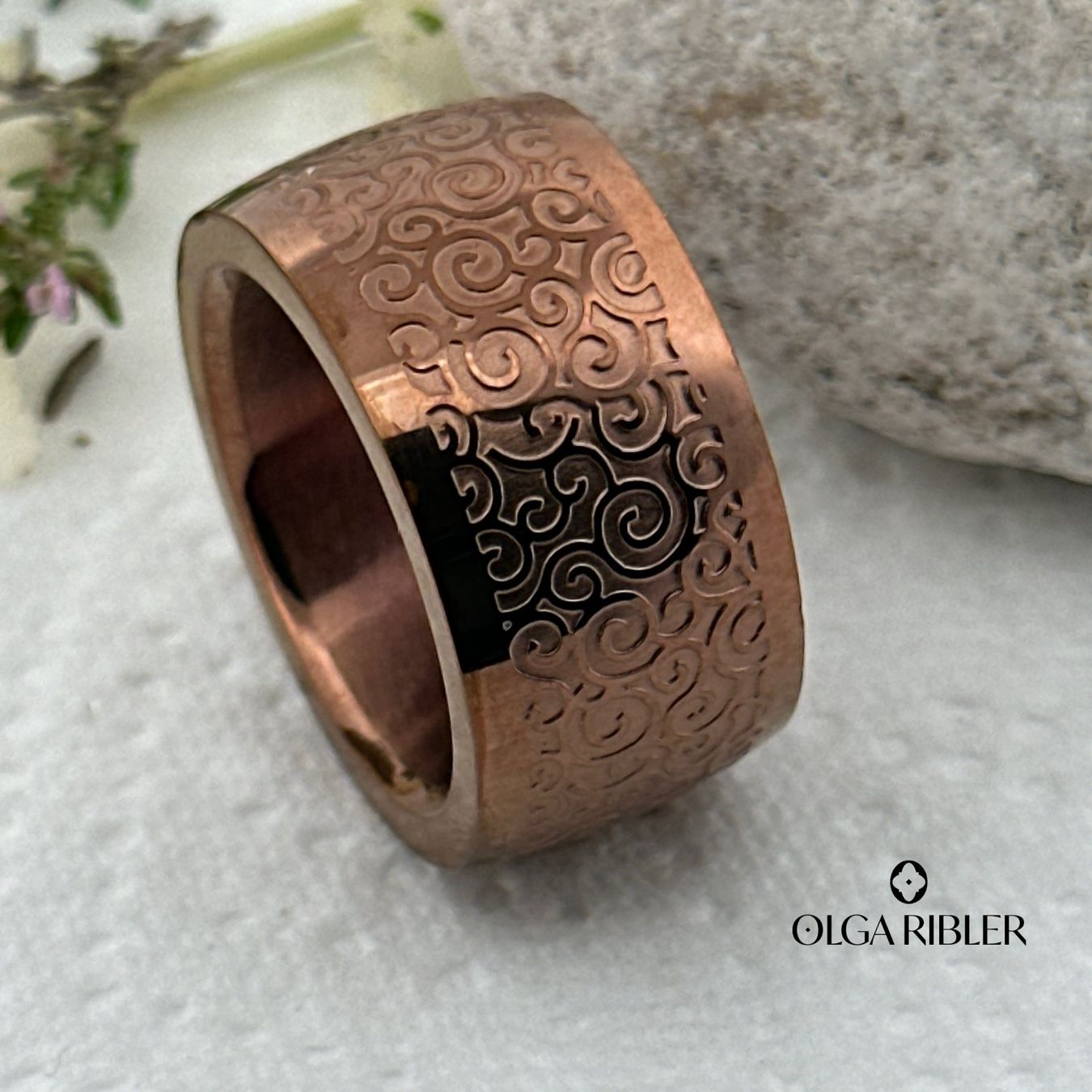 Olga Ribler Anelli: Massiver Ring Edelstahl - matt - Grösse 61 – Nuovo (secondo la descrizione) da Luzern venduto da Schmuckoutlet 3