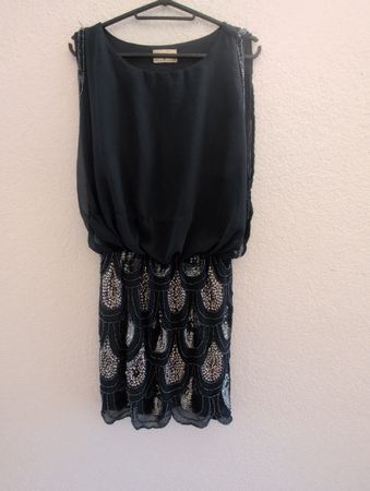 Lace & Beads Kleid Gr. S Blau Pailletten 