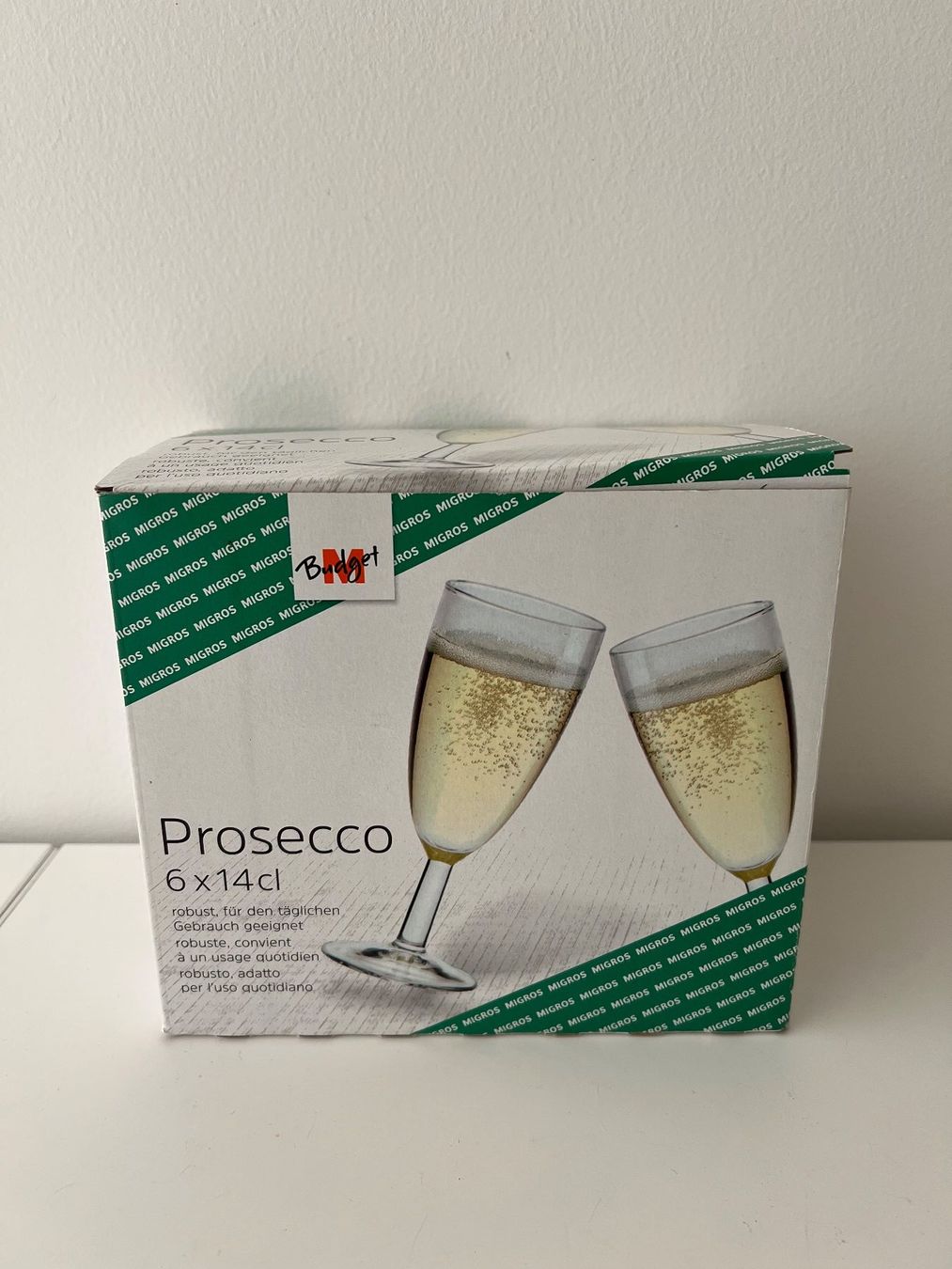 Migros Bicchieri: 8 Prosecco Gläser – Nuovo (secondo la descrizione) da Winterthur venduto da mic_l98y