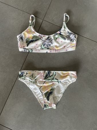 Ensemble de bain enfant ROXY 12 ans imprimé floral blanc