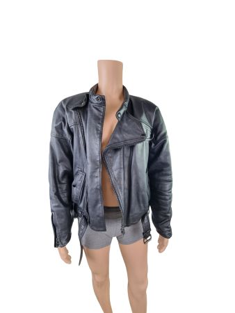 Motorrad Lederjacke Gr.54 schwarz