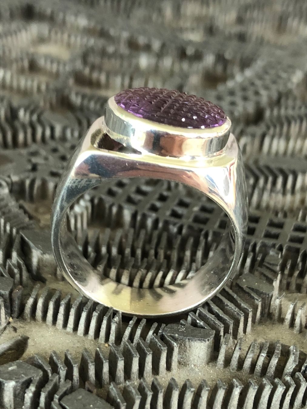 Anelli: AMETHYST Mandala Carving Silber Ring !!! Grösse: 63 – Nuovo (secondo la descrizione) da Seftigen venduto da tigers12 1