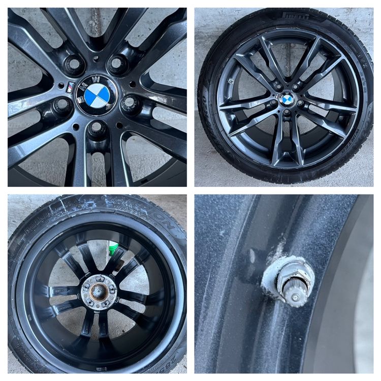 BMW X5 X6 Hecklogo Abdeckrahmen Mattschwarz - Aluminium Dekorring