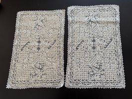 Vintage Deckchen/Tischsets, Handarbeit, Winter-Look!