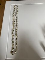 Perlenkette mit grünen Ocean Muschel, Vintage 120cm