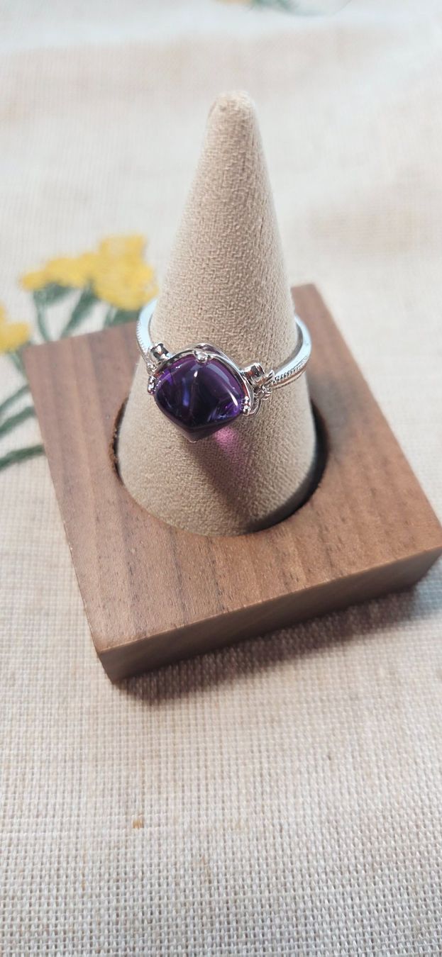 Anelli: NEW - S925 Amethyst Ring (Adjustable) – Nuovo (secondo la descrizione) da Zürich venduto da cin_wcf6 3