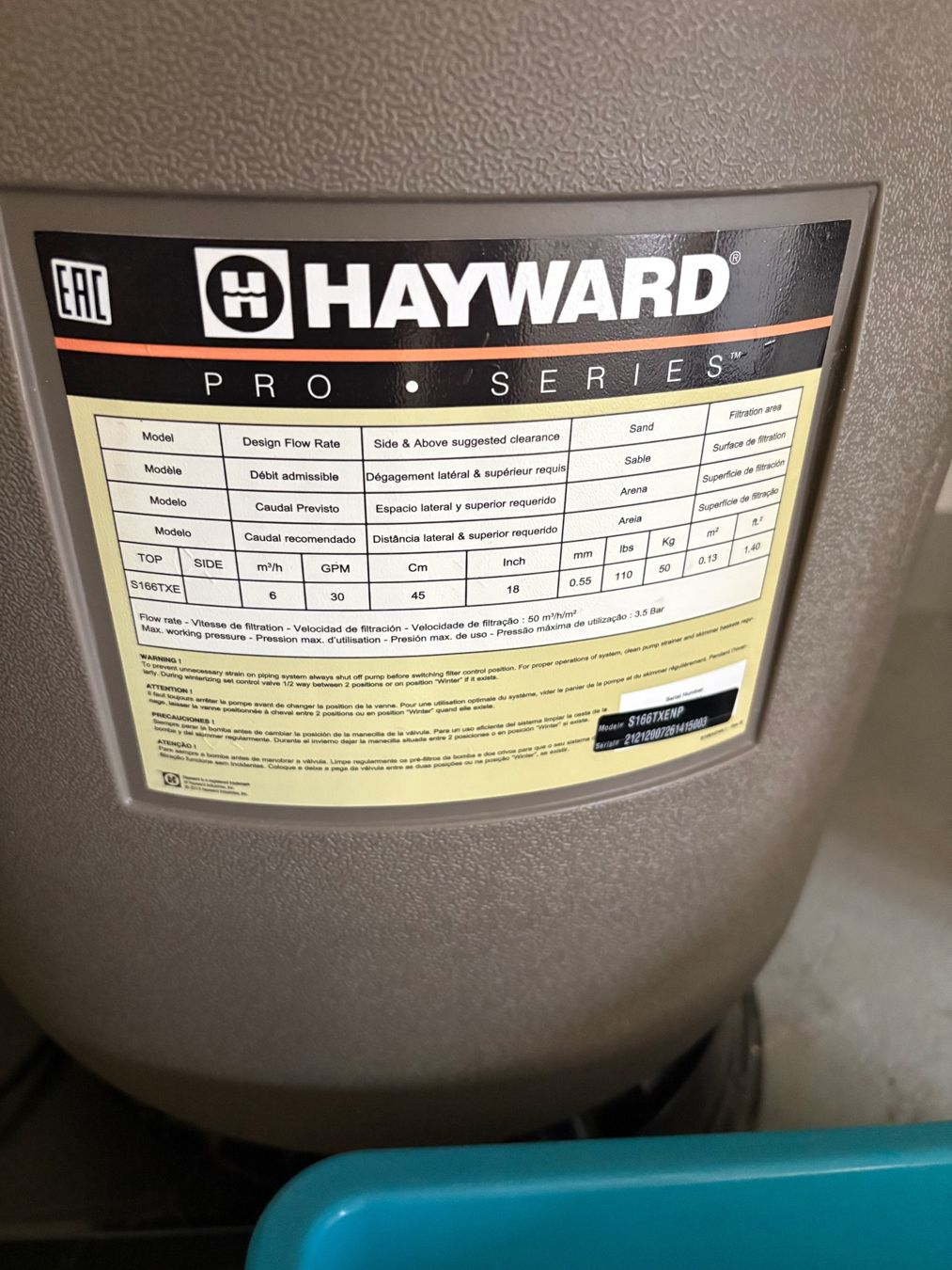 Pompe & Parti di ricambio: Hayward Pro  Filteranlage Pumpe gebraucht – Usato da Niederbuchsiten venduto da Mer75
