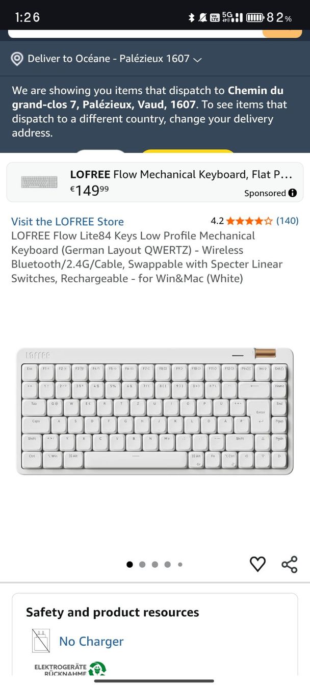 Tastaturen: Clavier LOFREE Flow Lite84 mécanique ! – Neu und originalverpackt aus Palézieux-village von riz_y9s7
