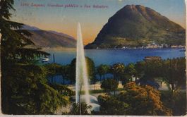 LUGANO  -  Giardino publico e Mte San Salvatore - 1930