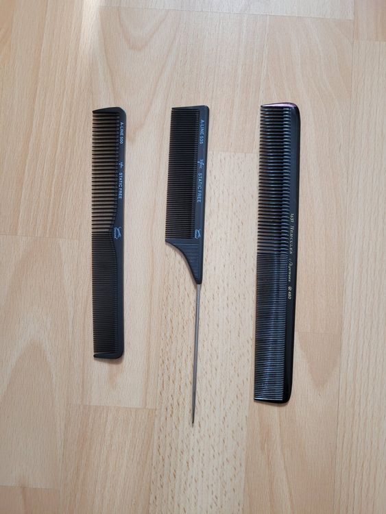 Hercules Sägemann C6 Haarschneidekamm – Rot, Deltaform, Für Präzise Faconschnitte
