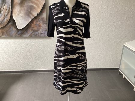 MARCCAIN Damen Kleid schwarz-weiss Gr. N 3 /38 guter Zustand