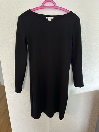H&M Kleid, Basic, Schwarz, Gr. S (entspricht M)